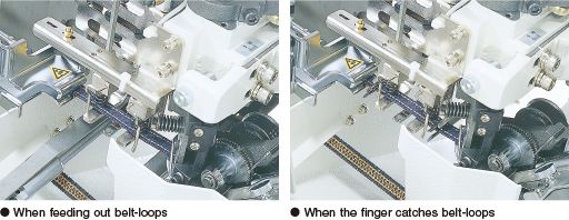 JUKI MOL-254 — С улучшенной последовательностью в действии подачи шлевок и возможностью повторной попытки, время простоя машины существенно сокращается